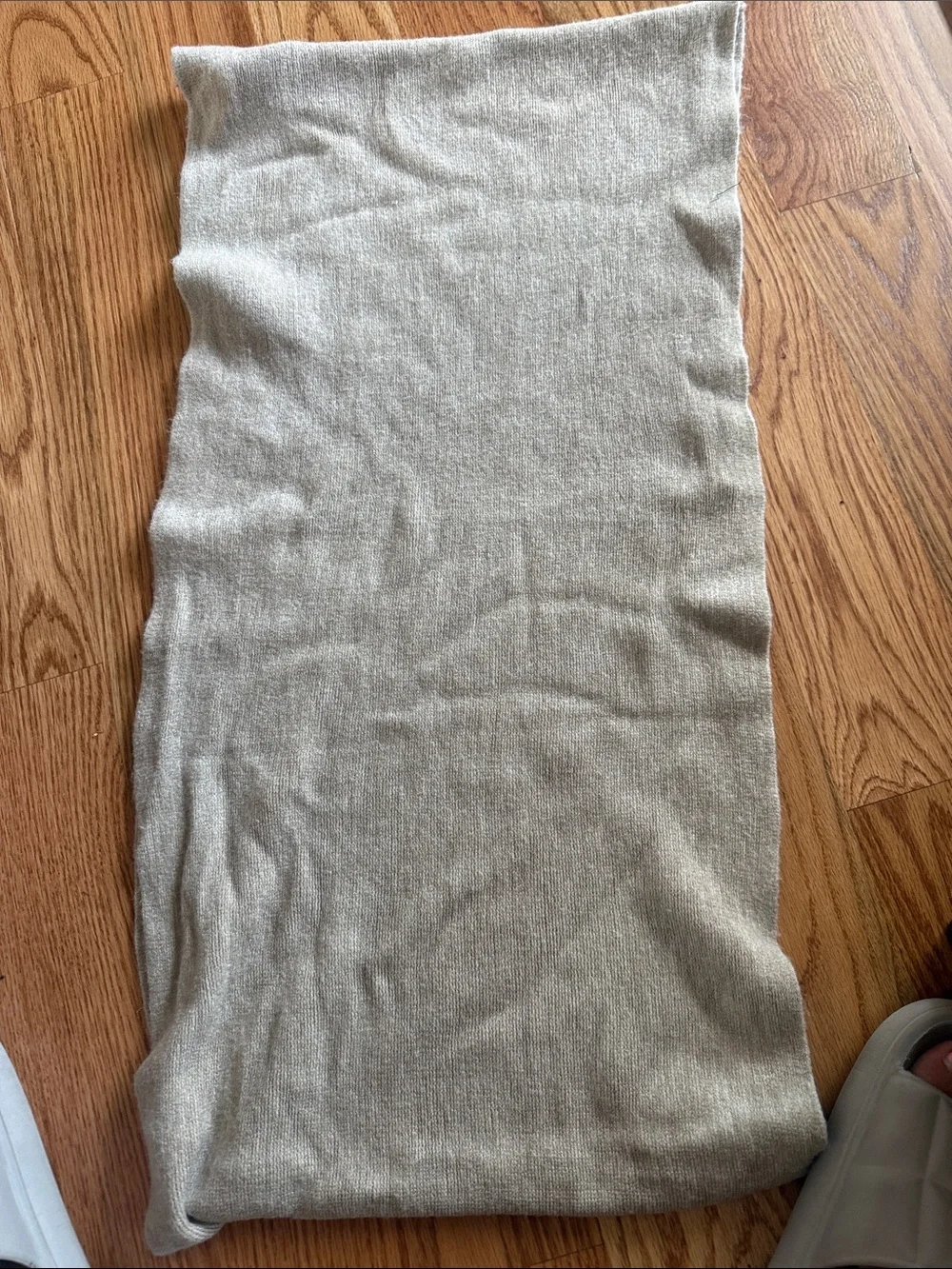 Calvin Klein infinty knit scarf taupe